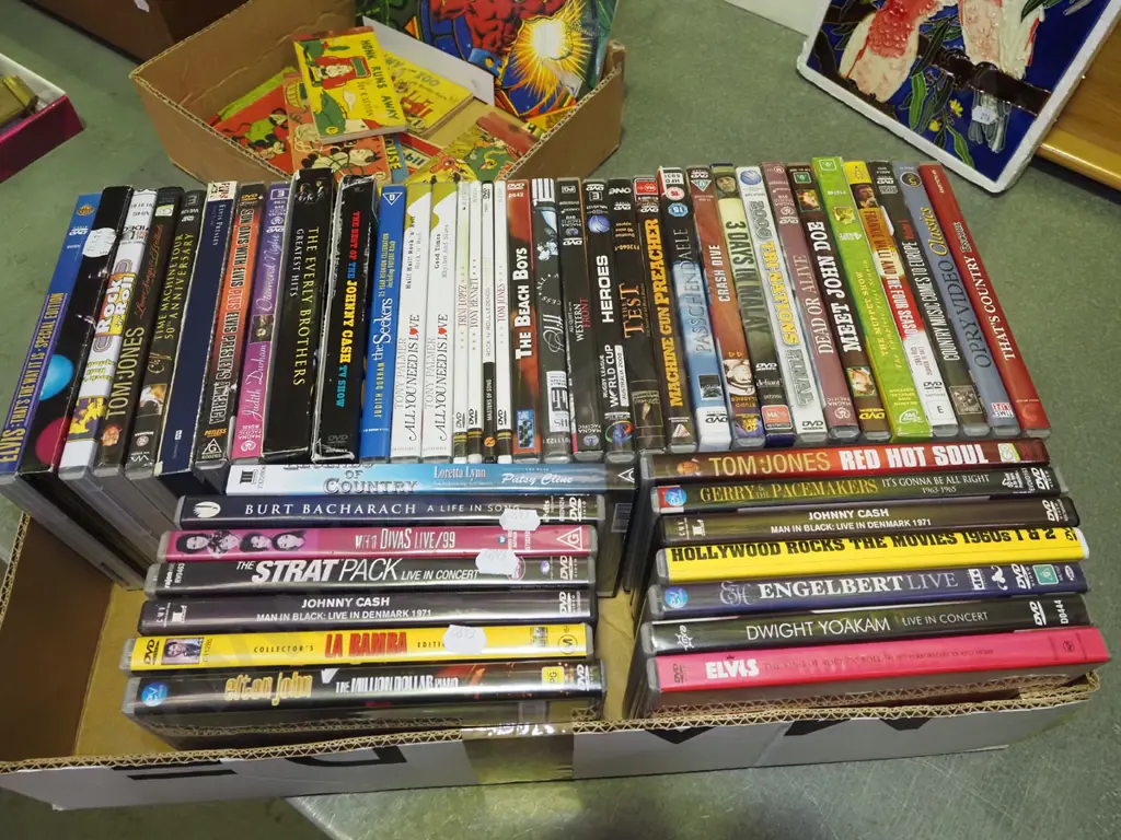box of DVDs Image 1++