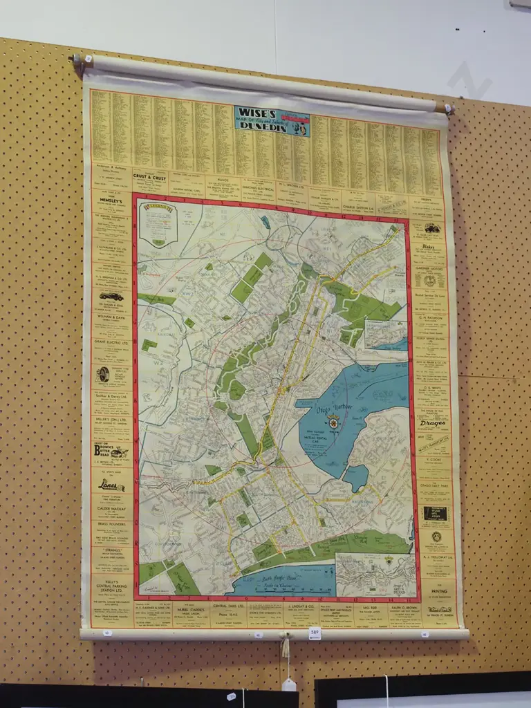 vintage Wises map of Dunedin Image 1++