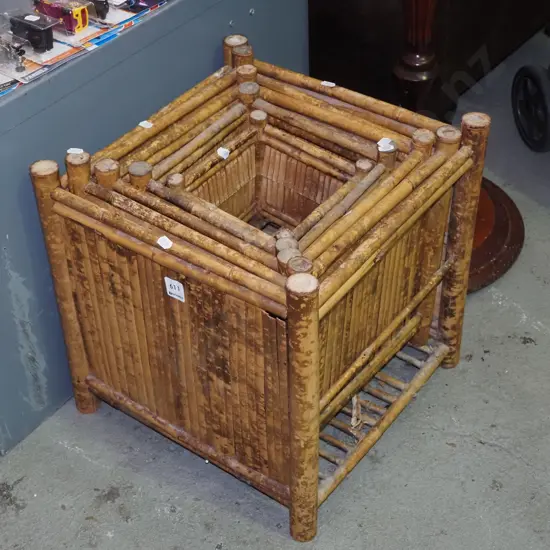 5x graduated bamboo boxes