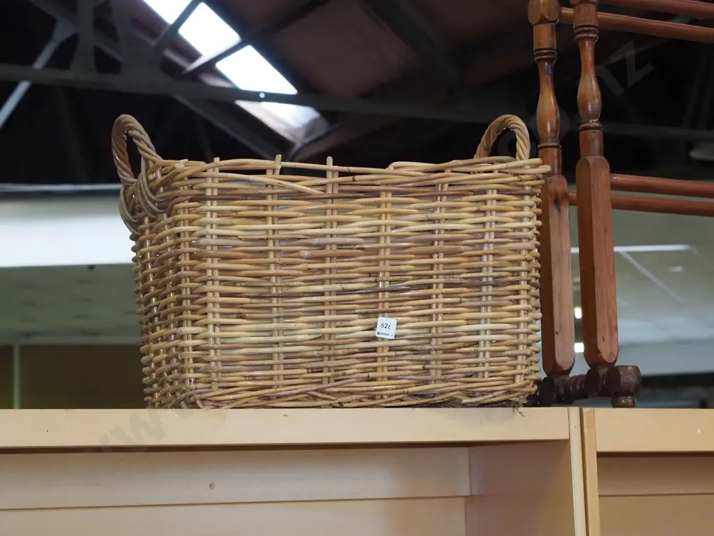 cane wood basket H320 Image 1++