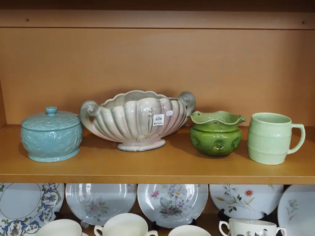 shelf; vases, hanging jardiniere etc Image 1++