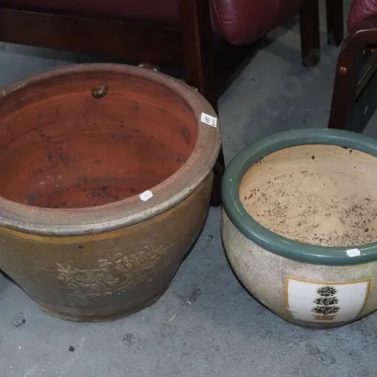 2x garden planters Largest Diam400