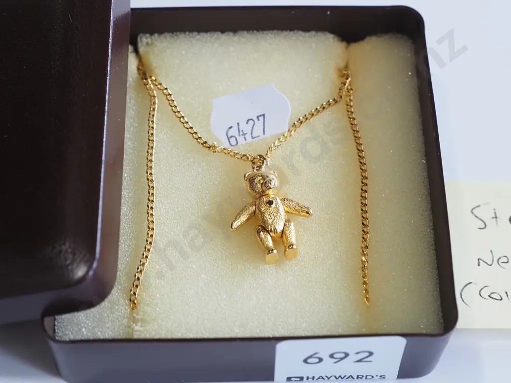 teddy bear pendant on chain Image 1++
