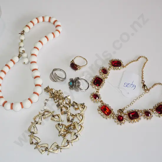 tray of costume jewellery