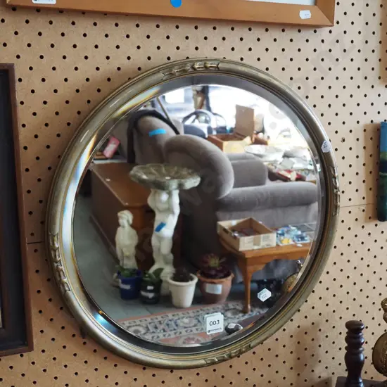 circular bevelled  edge wall mirror Diam410