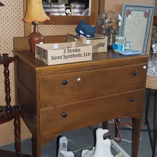 2 drawer mirror back dresser H1370 W790 D440