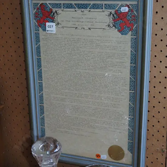framed History of the Dunlops