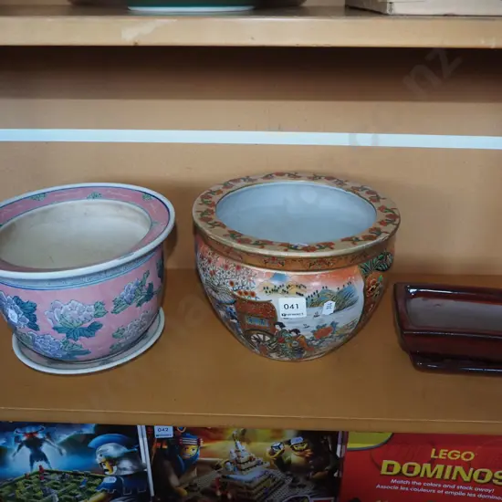 Asian garden planter, jardiniere, bonsai planter