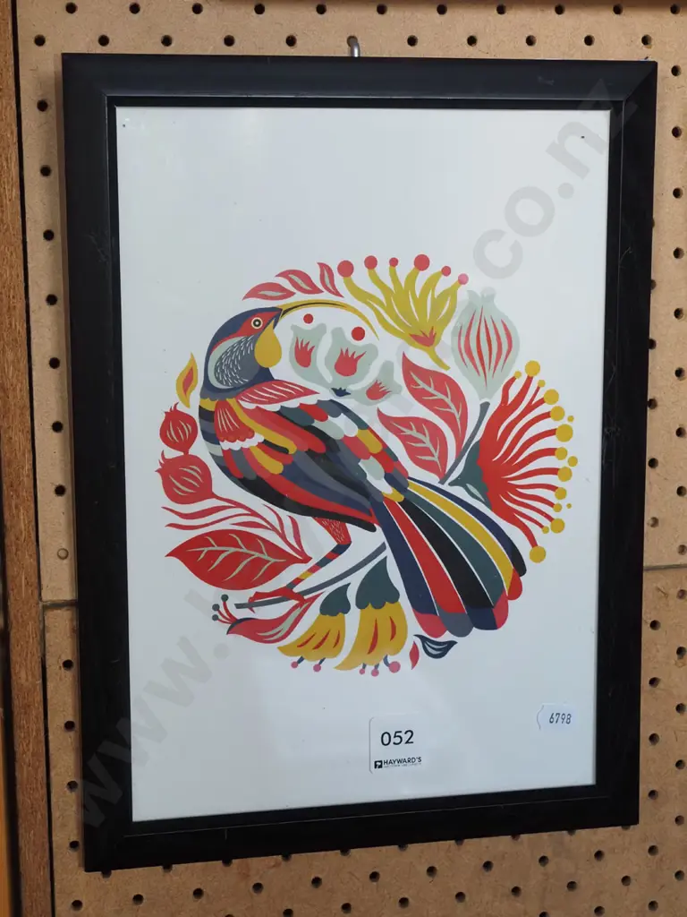 framed bird print Image 1++