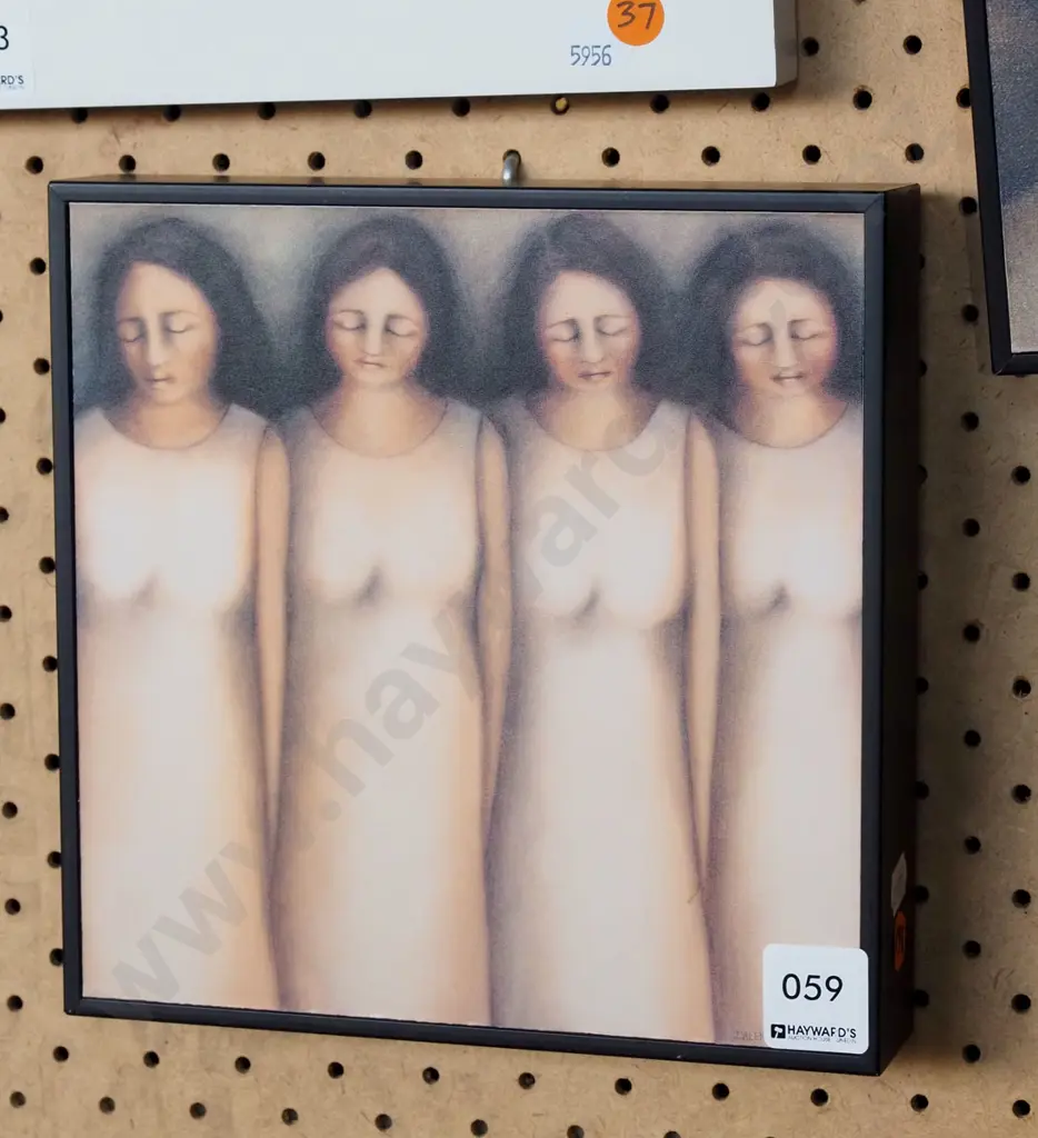 Dalen Meiring framed reproduction on board "Quartette" H-295 W-295 Image 1++