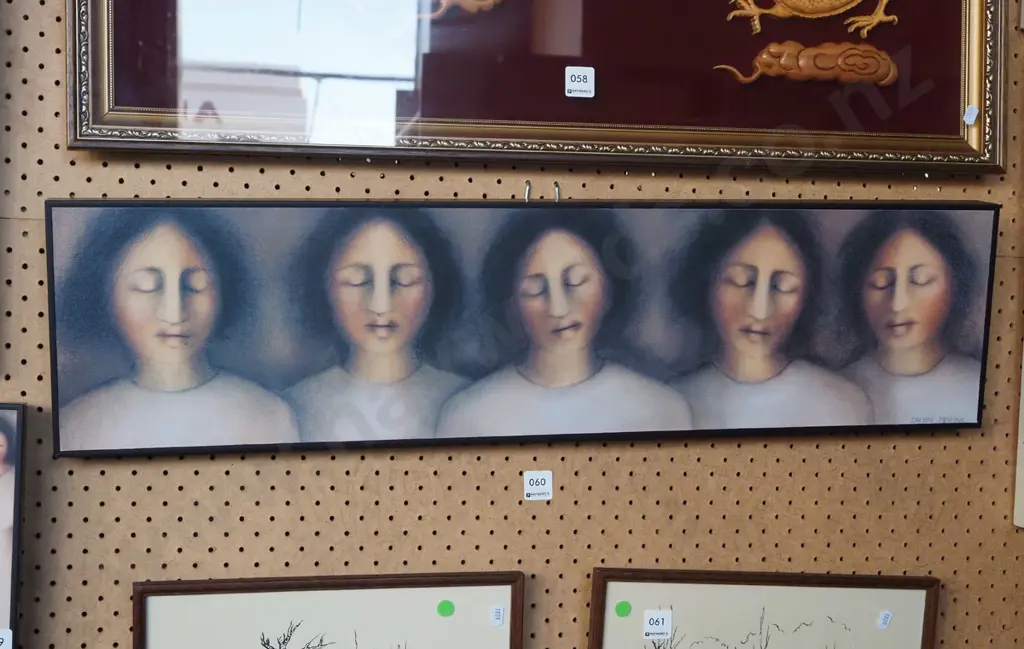 Dalene Meiring -- framed reproduction on board "Shores of Freedom" H-190 W-790 Image 1++