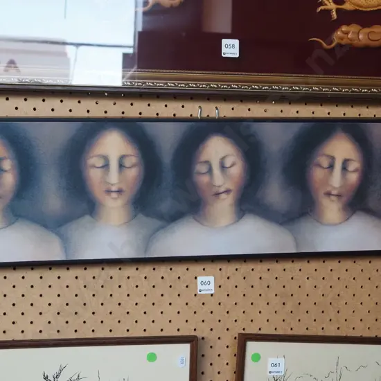 Dalene Meiring -- framed reproduction on board "Shores of Freedom" H-190 W-790