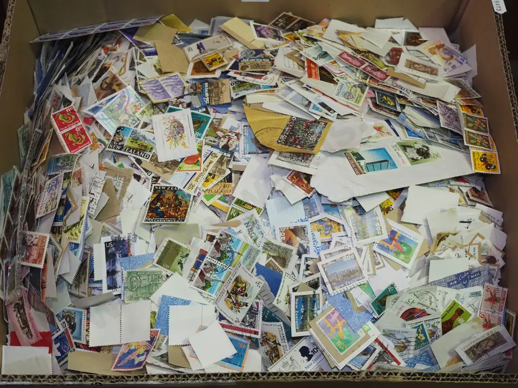box of loose stamps Image 1++