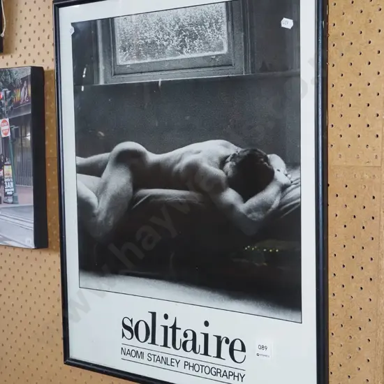 framed photo poster print - sleeping male nude