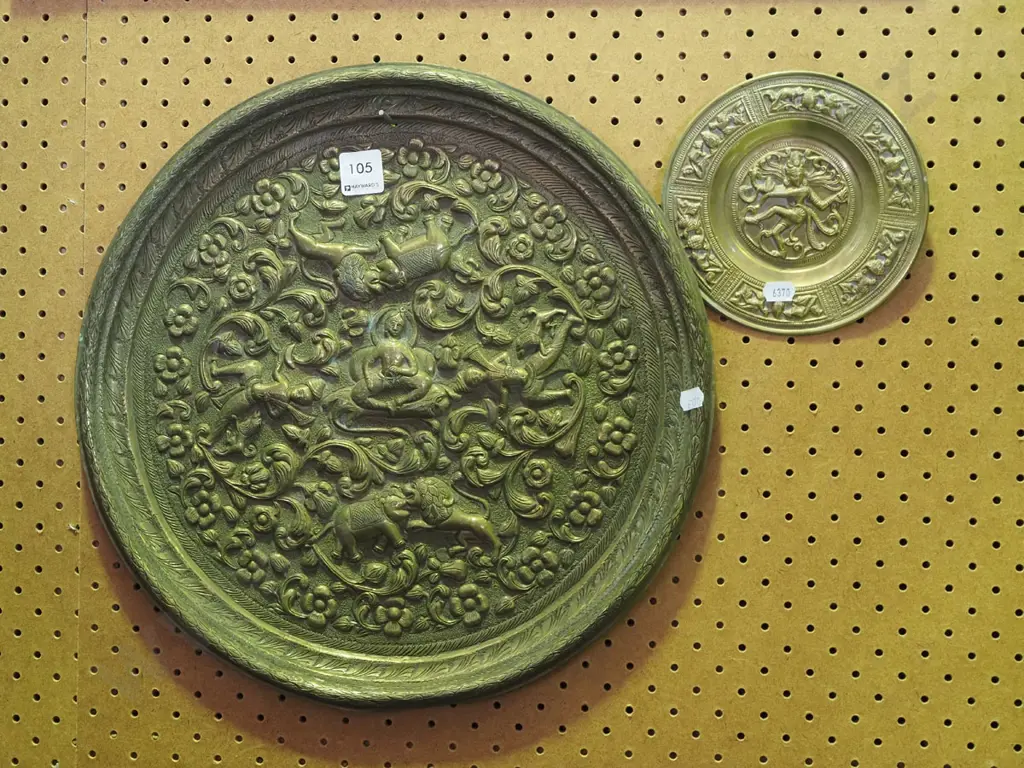 2x brass wall chargers Widest 380 Image 1++