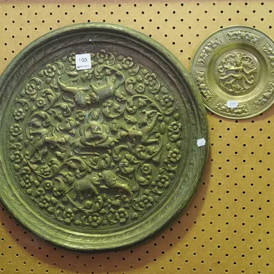 2x brass wall chargers Widest 380