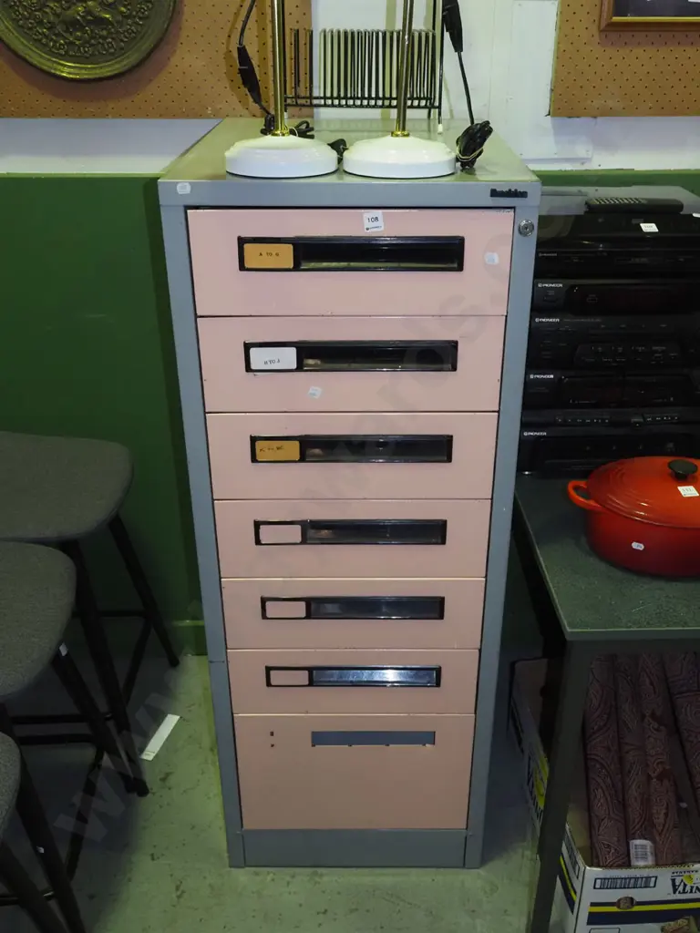 Precision 7 drawer filing cabinet - lowest drawer missing handle H1310 W500 D640 Image 1++