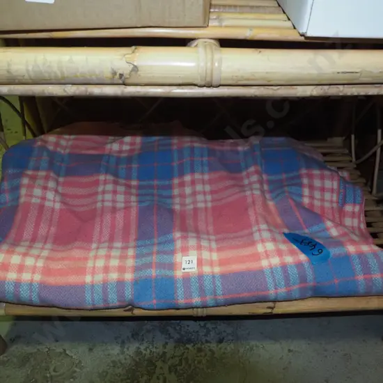 checked woollen blanket