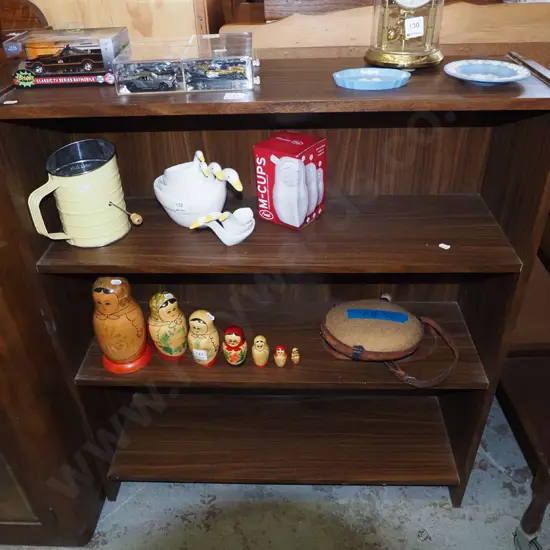 mdf faux wood bookcase H900 W785 D240