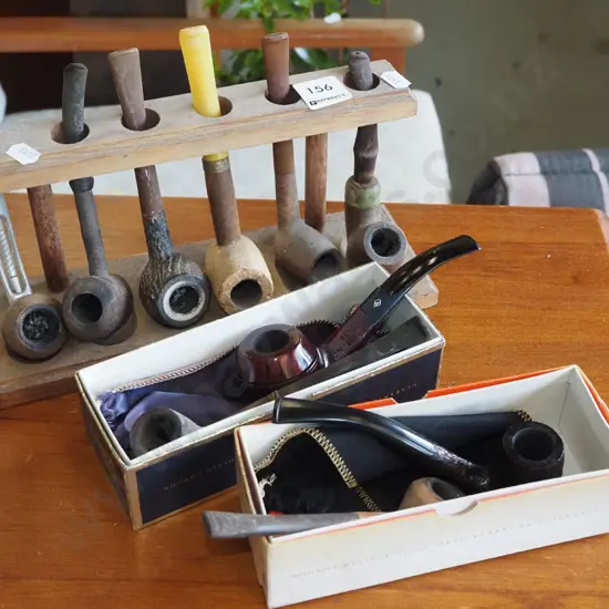 various pipes, pipe stand