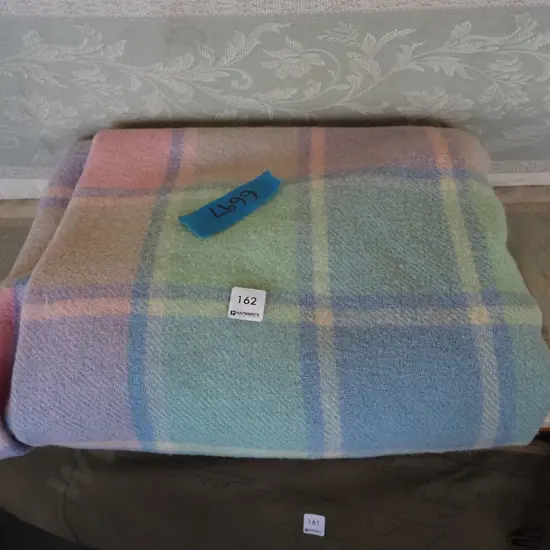 checked woollen blanket