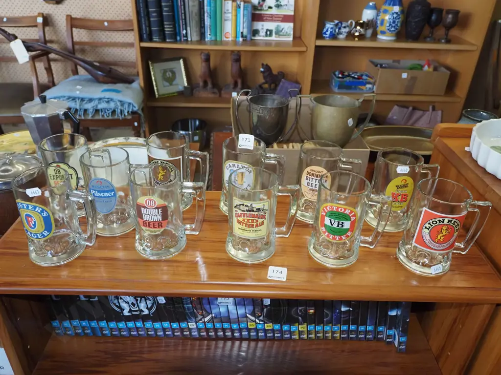 assorted branded beer mugs Image 1++