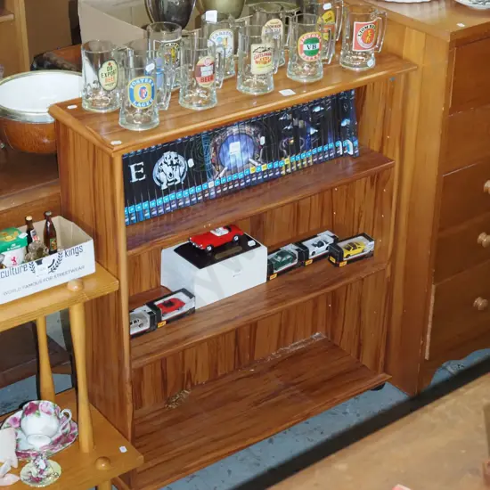 mdf faux wood veneer bookcase H830 W730 D240