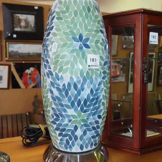 mosaic and glass table lamp H325