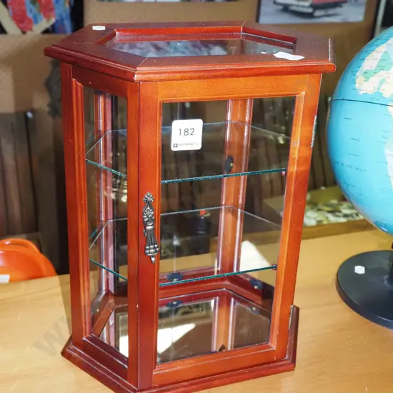 small bench top display cabinet H315