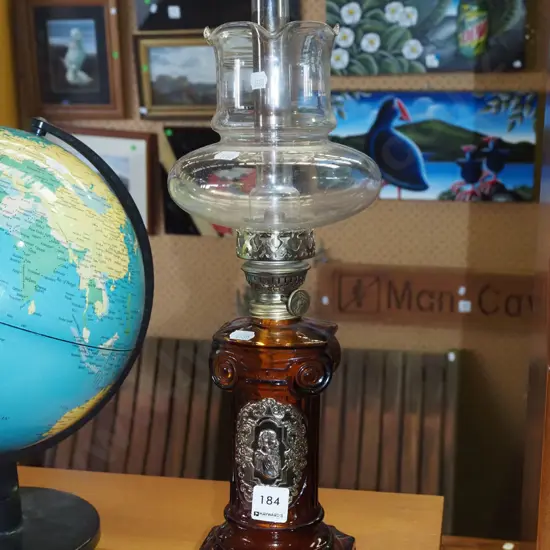 reproduction glass kerosene lantern H450