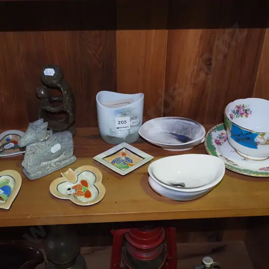 ashtrays, bowls, ornaments etc