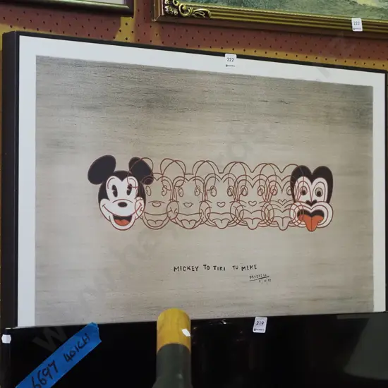 signed Ltd Dick Frizzell tiki print