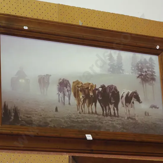 framed print - herding cows
