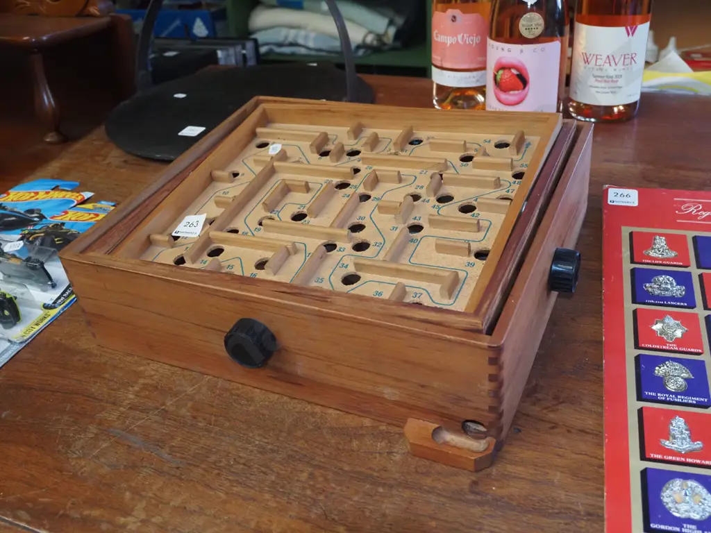 ball bearing wooden maze game - no ball Image 1++