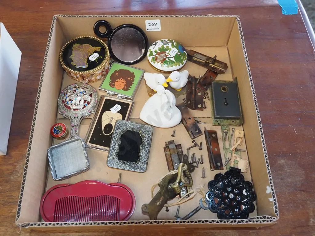 box; door locks, hinges, trinket boxes etc Image 1++