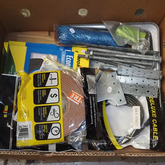 box; door draft seals, cables rope etc