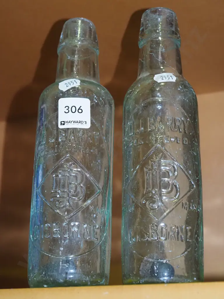 2x A.J. Barry marble bottles Image 1++