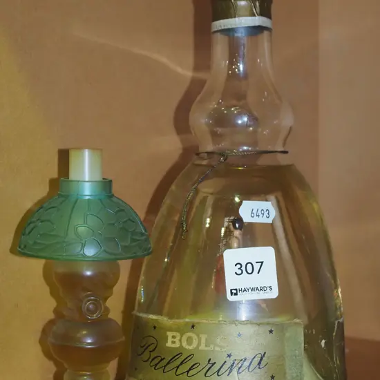 bowls, ballerina decanter, cologne bottle