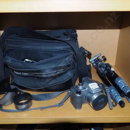 Panasonic Luminex camera, tripod, bag, accessories