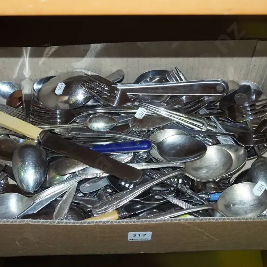 box; cutlery