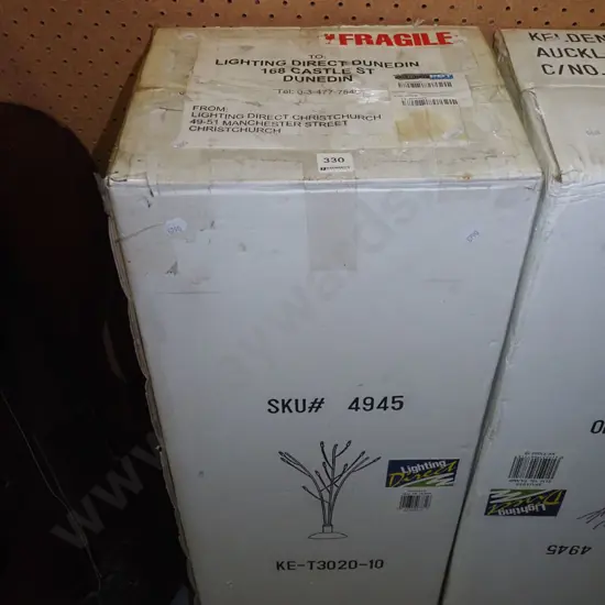 as new boxed illuminated tree