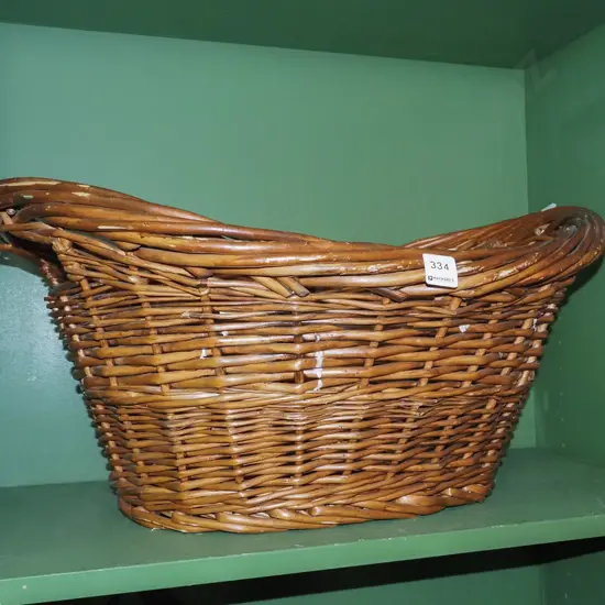 cane laundry basket