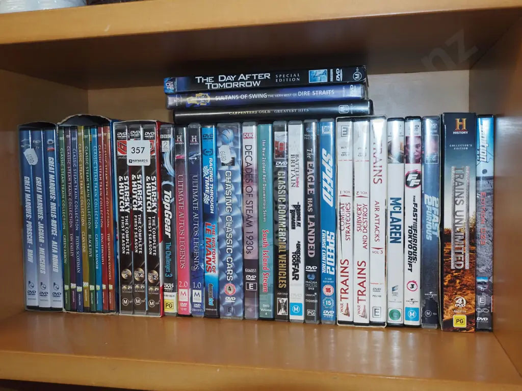 shelf of DVDs Image 1++