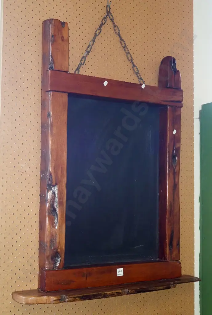 very rustic wooden framed blackboard H920 W700 Image 1++