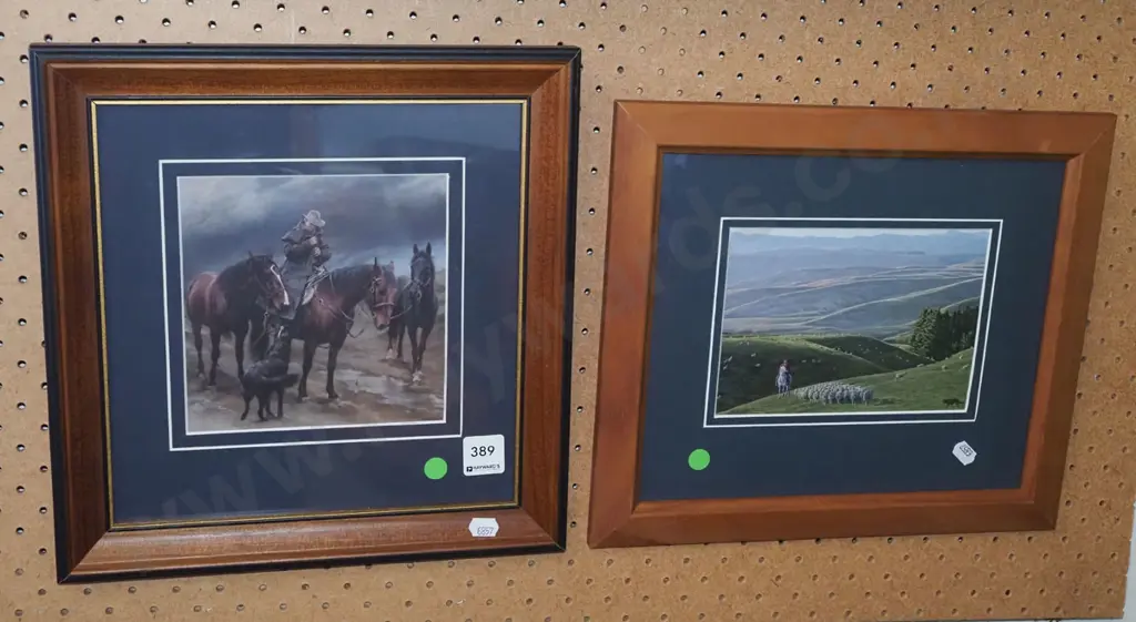 2x framed stockmen prints Image 1++