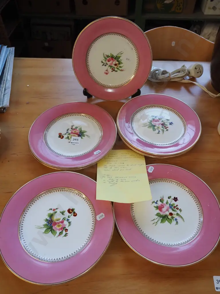 8x Charles Ford floral dessert plates Image 1++