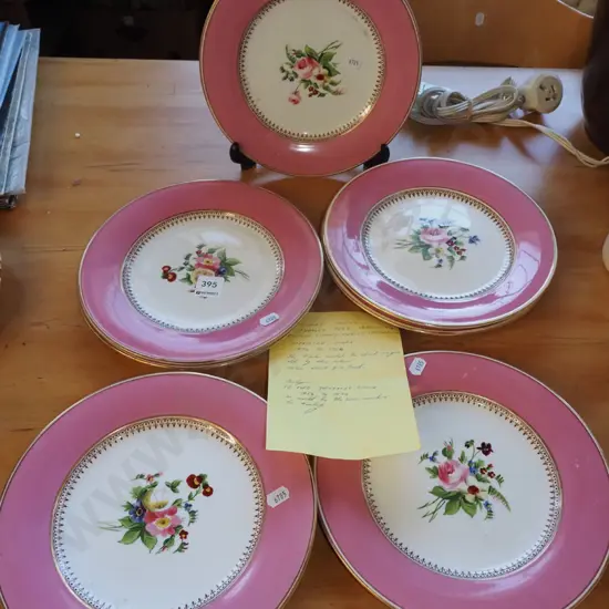 8x Charles Ford floral dessert plates