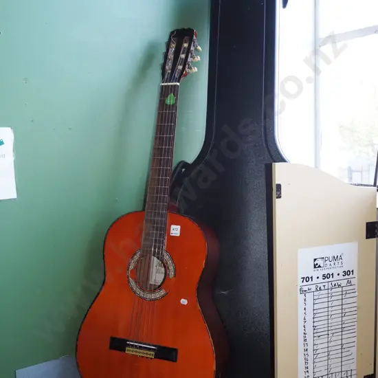 Maxtone acoustic guitar with hard travel case