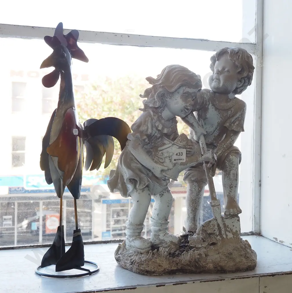 garden ornaments, metal chicken, gardening children Chicken H480 Image 1++