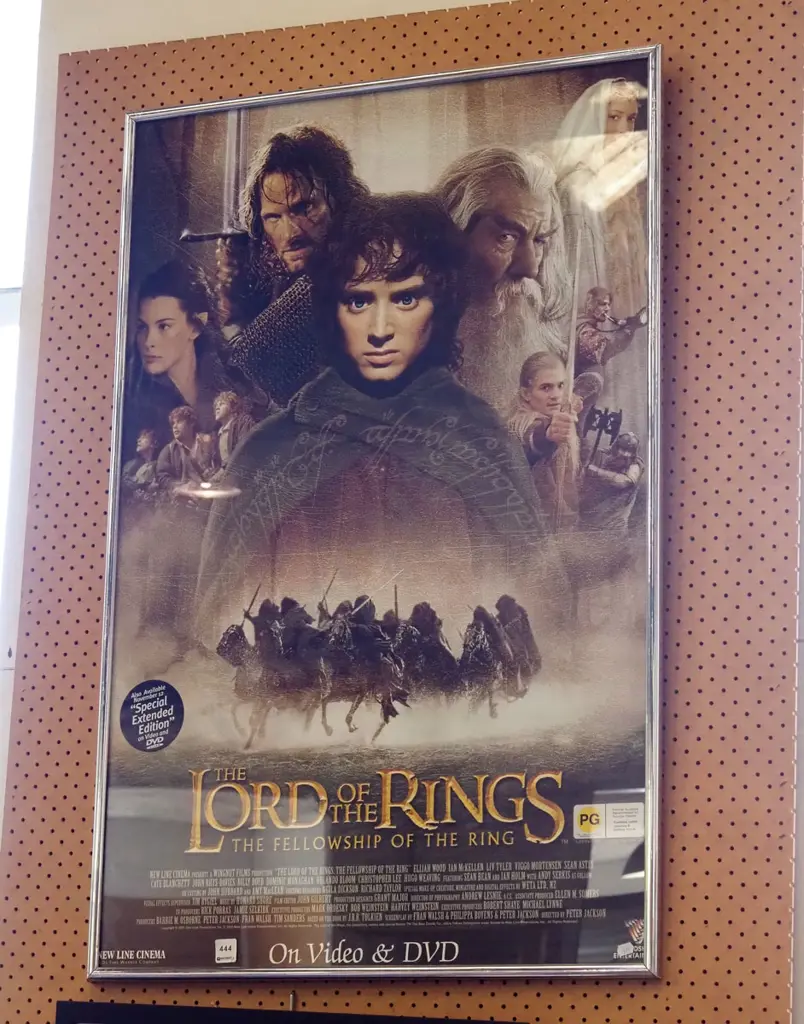framed Fellowship of the Rings - Lord of the Rings promotional poster Image 1++